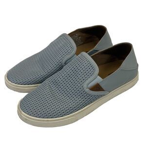 Olukai Pehuea Women's Slip‎ On Mesh Sneaker Gray Size 8.5 Travel Beach Comfort